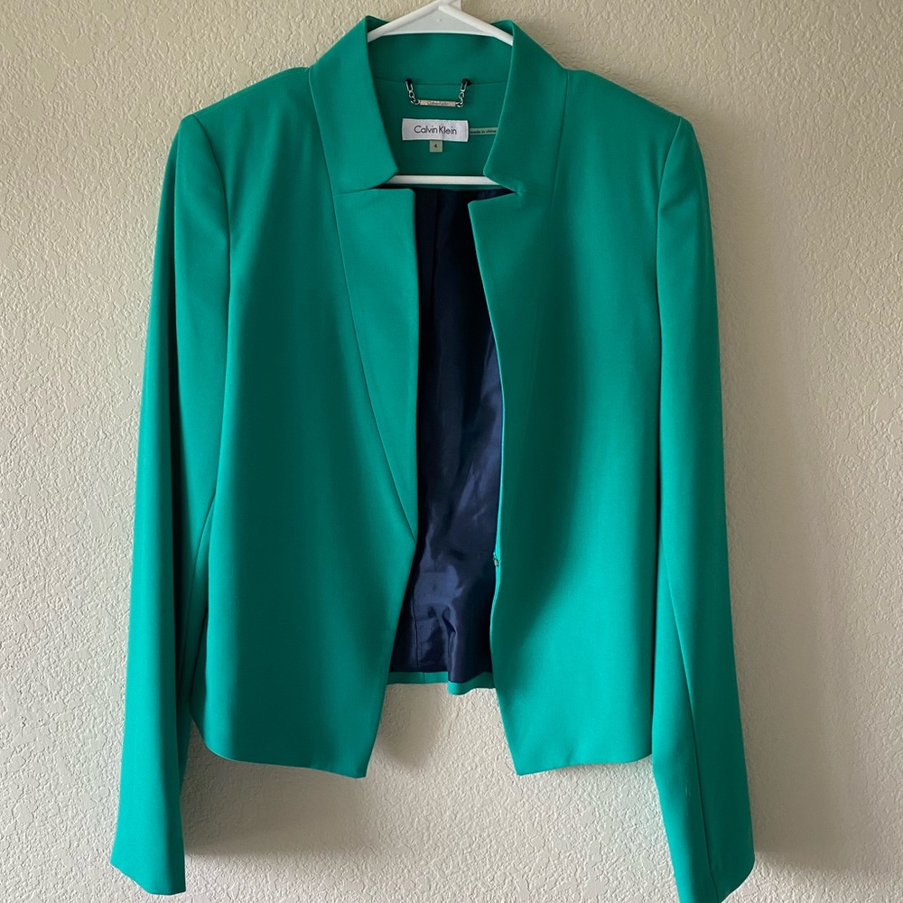 CK Green blazer size 4